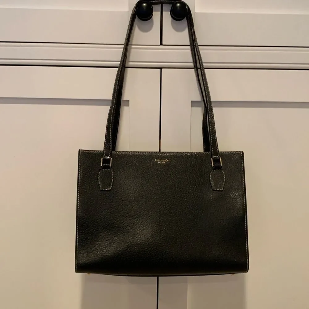 Kate Spade Wellesley Quinn Medium Shoulder Tote in Black Pebbled Leather